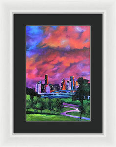 Blazing Houston Sky - Framed Print