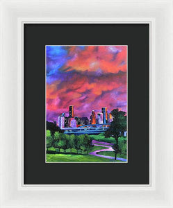 Blazing Houston Sky - Framed Print