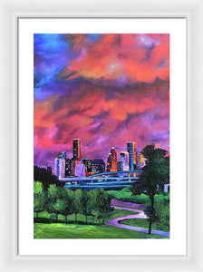 Blazing Houston Sky - Framed Print