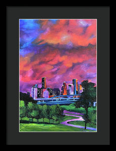 Blazing Houston Sky - Framed Print