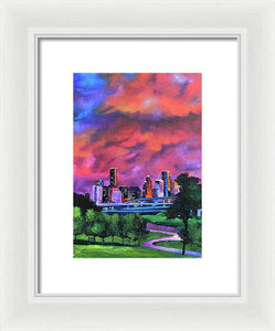 Blazing Houston Sky - Framed Print