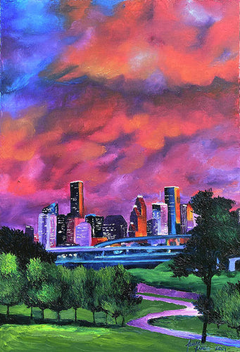 Blazing Houston Sky - Art Print