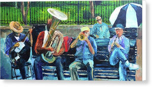 Blues Bench - Canvas Print
