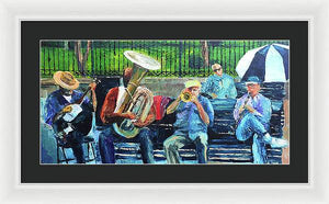 Blues Bench - Framed Print