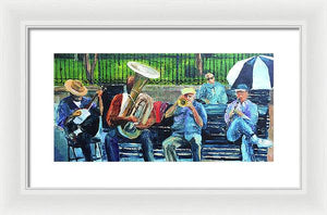 Blues Bench - Framed Print