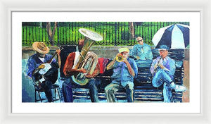 Blues Bench - Framed Print