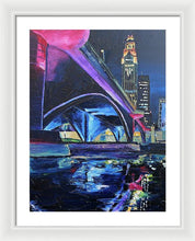 Load image into Gallery viewer, Broad St. Bridge Columbus Ohio - Framed Print