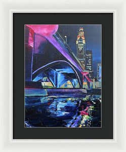 Broad St. Bridge Columbus Ohio - Framed Print