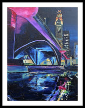 Load image into Gallery viewer, Broad St. Bridge Columbus Ohio - Framed Print