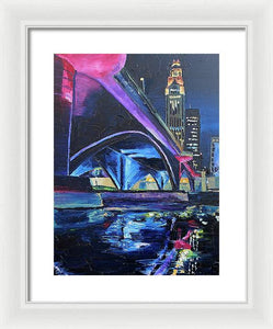 Broad St. Bridge Columbus Ohio - Framed Print