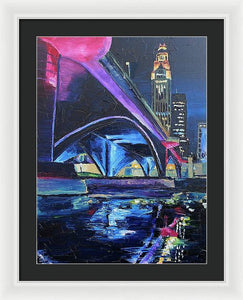 Broad St. Bridge Columbus Ohio - Framed Print