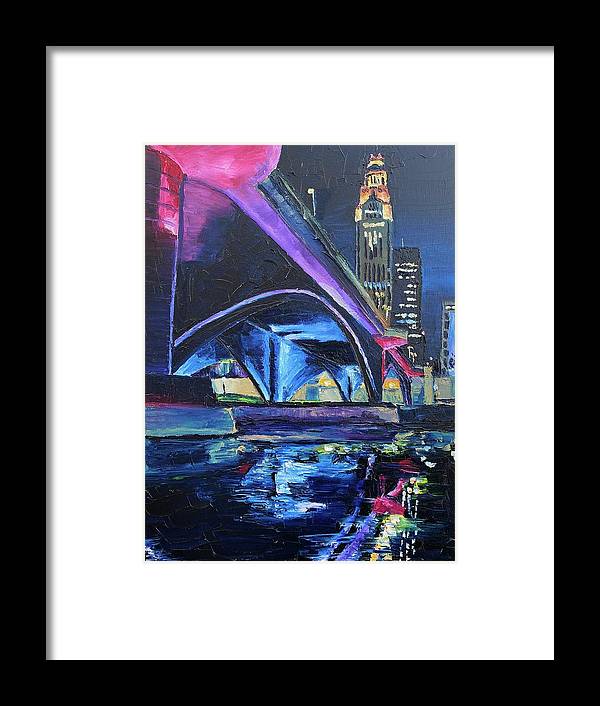 Broad St. Bridge Columbus Ohio - Framed Print