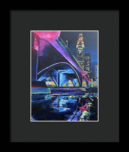 Broad St. Bridge Columbus Ohio - Framed Print