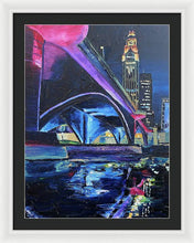 Load image into Gallery viewer, Broad St. Bridge Columbus Ohio - Framed Print