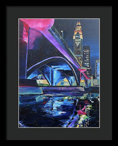 Broad St. Bridge Columbus Ohio - Framed Print