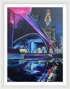 Broad St. Bridge Columbus Ohio - Framed Print