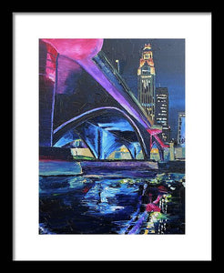 Broad St. Bridge Columbus Ohio - Framed Print