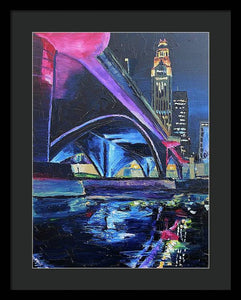 Broad St. Bridge Columbus Ohio - Framed Print