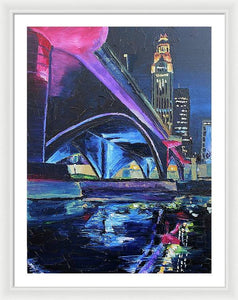 Broad St. Bridge Columbus Ohio - Framed Print