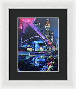 Broad St. Bridge Columbus Ohio - Framed Print