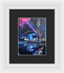 Broad St. Bridge Columbus Ohio - Framed Print