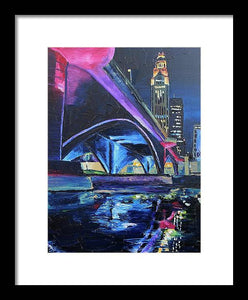 Broad St. Bridge Columbus Ohio - Framed Print