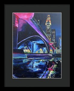 Broad St. Bridge Columbus Ohio - Framed Print