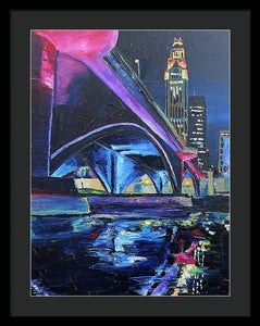 Broad St. Bridge Columbus Ohio - Framed Print