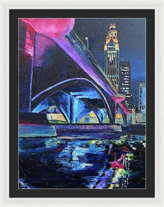 Broad St. Bridge Columbus Ohio - Framed Print