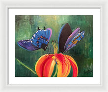 Load image into Gallery viewer, Butterfly Visits - Framed Print