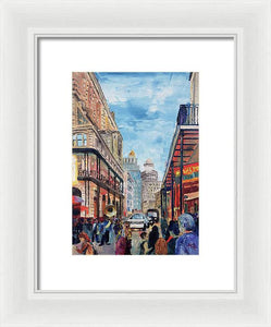 Down In The Quarters - Framed Print