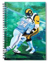 Load image into Gallery viewer, Earl Campbell runs over Rams - Spiral Notebook