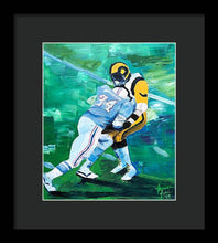 Load image into Gallery viewer, Earl Campbell runs over Rams - Framed Print