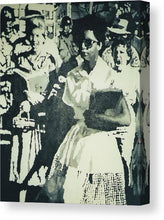 Load image into Gallery viewer, Elizabeth Eckford making her way to Little Rock High School 1958 - Canvas Print