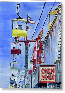 Flying Over the Midway - Greeting Card