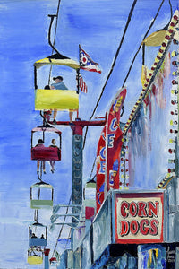Flying Over the Midway - Art Print