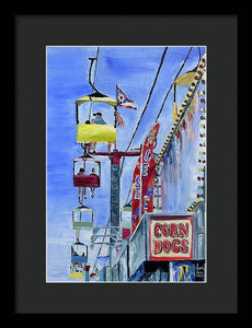 Flying Over the Midway - Framed Print