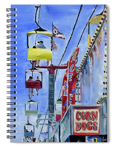 Flying Over the Midway - Spiral Notebook