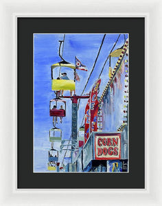 Flying Over the Midway - Framed Print