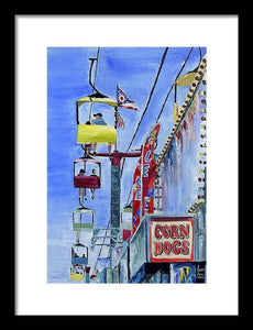 Flying Over the Midway - Framed Print