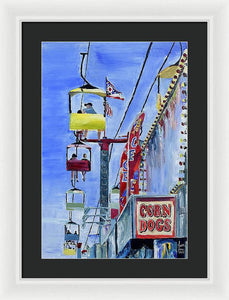 Flying Over the Midway - Framed Print