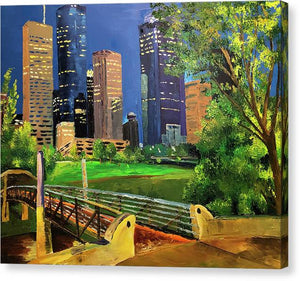 Footbridge at Buffalo Bayou - Canvas Print