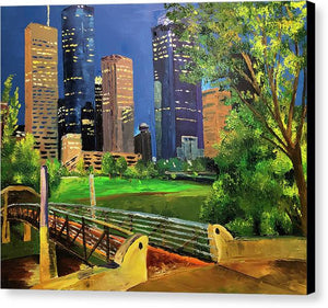 Footbridge at Buffalo Bayou - Canvas Print