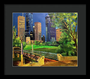 Footbridge at Buffalo Bayou - Framed Print