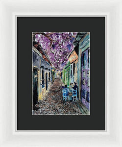 Grecian Alleyway - Framed Print