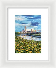 Load image into Gallery viewer, Houston Helianthus on White Oak - Framed Print