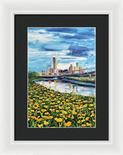 Load image into Gallery viewer, Houston Helianthus on White Oak - Framed Print