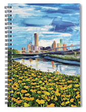Load image into Gallery viewer, Houston Helianthus on White Oak - Spiral Notebook