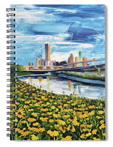 Houston Helianthus on White Oak - Spiral Notebook