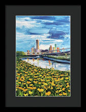 Load image into Gallery viewer, Houston Helianthus on White Oak - Framed Print